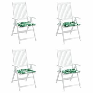 vidaXL Vank&uacute;&scaron;e na stoličky 4 pcs Vzor listov 50 x 50 x 4 cm