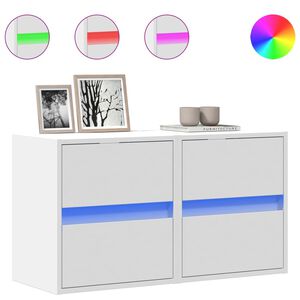 vidaXL TV n&aacute;stenn&eacute; skrinky s LED svetlami 2 ks biele 41x31x45 cm