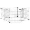 vidaXL 8-panelov&aacute; klietka pre dom&aacute;ce zvierat&aacute; s dvierkami čierna 70x70x35 cm oceľov&aacute;