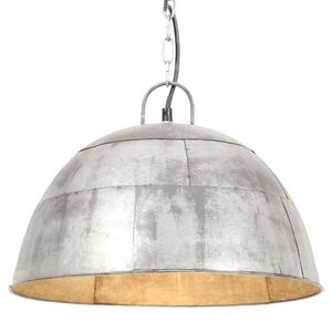 vidaXL Industri&aacute;lna vintage z&aacute;vesn&aacute; lampa 25 W, strieborn&aacute; 41 cm E27