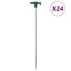 vidaXL Stanov&eacute; kol&iacute;ky 24 ks 25 cm 7 mm pozinkovan&aacute; oceľ