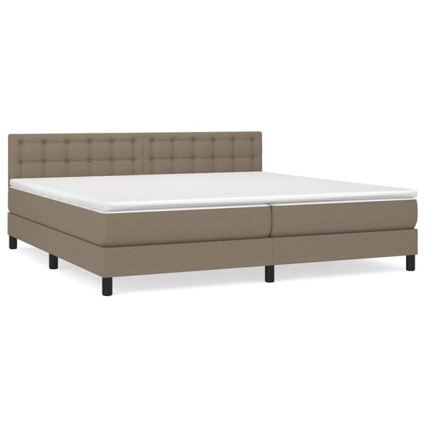 vidaXL Boxspring posteľ s matracom sivohned&yacute; 200x200 cm l&aacute;tka