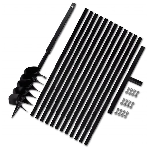 Zemná vŕtačka 150mm s rukoväťou a 13 m oceľovou predlžovacou rúrkou