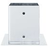 vidaXL Podnože stĺpikov &scaron;tvorcov&eacute; 4 ks Strieborn&aacute; 121x121 mm