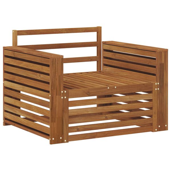 vidaXL 2 Kus Pohovka s opierkami Pevn&eacute; ak&aacute;ciov&eacute; drevo Pr&iacute;rodn&aacute;