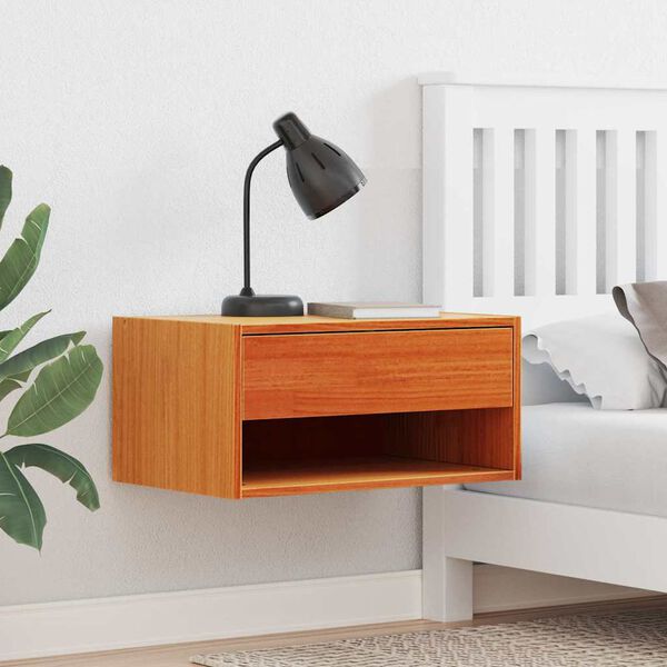 vidaXL Nočn&yacute; stol&iacute;k so z&aacute;suvkou 2 pcs Včel&iacute; hned&yacute; 50 x 32,5 x 24 cm