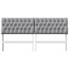 vidaXL Čalúnené čelo postele Svetlosivá 180 cm