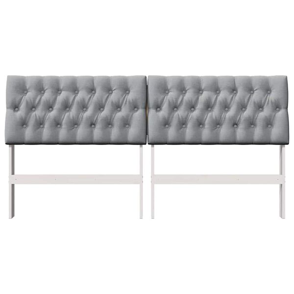 vidaXL Čalúnené čelo postele Svetlosivá 180 cm