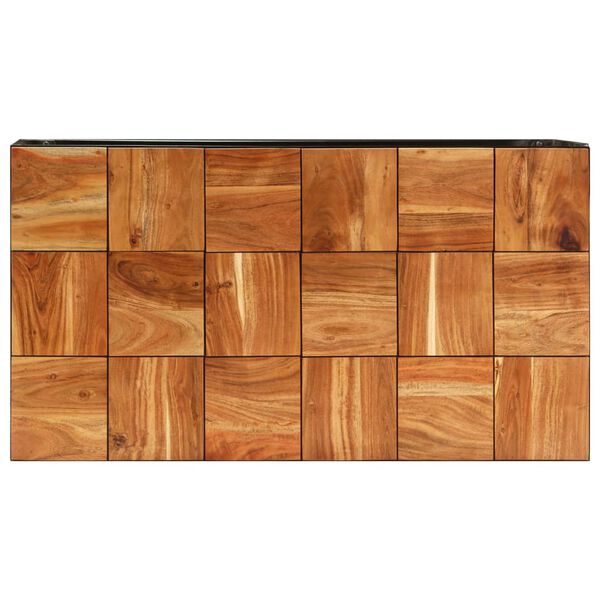 vidaXL Konferenčný stolík 110x60x40 cm akáciový masív a oceľ