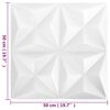 vidaXL N&aacute;stenn&eacute; panely 48 pcs Origami Biele 50 x 50 cm XPS Pena