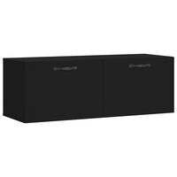 vidaXL Nástenná skrinka čierna 100x36,5x35 cm kompozitné drevo