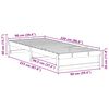 vidaXL Rám postele Hnedá 90 x 220 cm Masívne borovicové drevo
