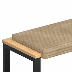 vidaXL Vank&uacute;&scaron; na lavičku Pl plush kord Sivohned&aacute; Hĺbka 35 cm