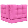 vidaXL Vank&uacute;&scaron; na vonkaj&scaron;iu pohovku 3 pcs Ružov&aacute; Polyester
