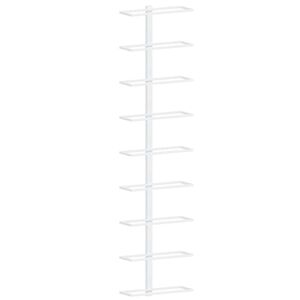 vidaXL N&aacute;stenn&yacute; stojan na v&iacute;no na 9 flia&scaron; biely železn&yacute;