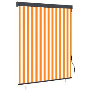 vidaXL Vonkaj&scaron;ia zatemňovacia roleta 140x250 cm biela a oranžov&aacute;