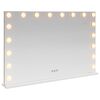 vidaXL LED zrkadlo na um&yacute;vadlo Biely 80 x 10 x 52,5 cm Sklo a oceľ