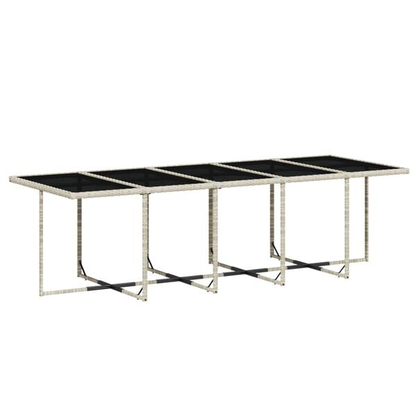 vidaXL 11-dielna z&aacute;hr. jed&aacute;lensk&aacute; s&uacute;prava vank&uacute;&scaron;e svetlosiv&aacute; polyratan