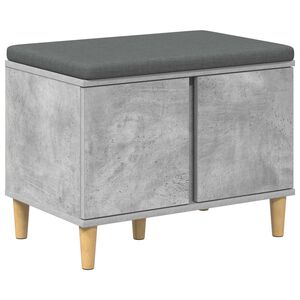 vidaXL Predsieňov&aacute; lavica s vank&uacute;&scaron;om Bet&oacute;novo Siv&aacute; 60 x 38 x 46 cm