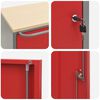 vidaXL Pracovn&yacute; st&ocirc;l s poličkou Červen&aacute; a &scaron;ed&aacute; 75 x 45 x 85 cm