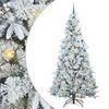 vidaXL Umel&yacute; Skl&aacute;pac&iacute; Vianočn&yacute; Stromček Biela 210 cm PE a PVC