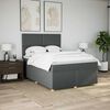 vidaXL Boxspring posteľ s matracom tmavosiv&aacute; 140x190 cm l&aacute;tka