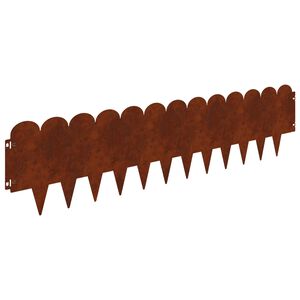 vidaXL Obrubn&iacute;k tr&aacute;vnika 10 ks 103 x 25 cm Oceľ Hrdzav&yacute;