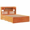 vidaXL Posteľ s knižnicou bez matraca voskov&aacute; 160x200 cm borovica