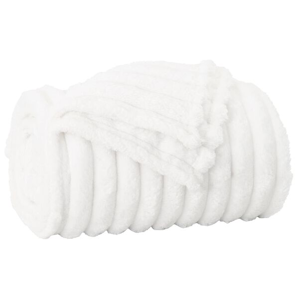 vidaXL Deka Biela 270 x 240 cm Fl&iacute;s