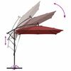 vidaXL Kantileverový banánový parasol Tehlová 249 x 249 x 250 cm