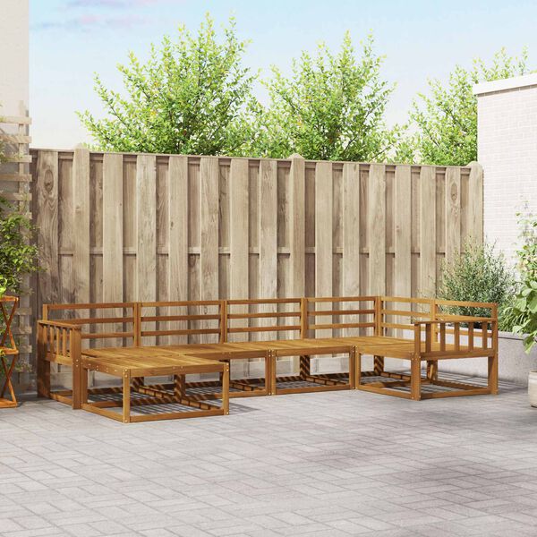 vidaXL Z&aacute;hradn&aacute; s&uacute;prava gaučov 6 pcs Pr&iacute;rodn&aacute; Pevn&eacute; ak&aacute;ciov&eacute; drevo