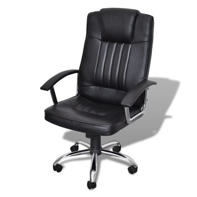 Luxusné kancelárske kreslo s kvalitným dizajnom, čierne 65 x 66 x 107-117 cm