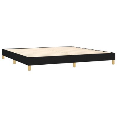 vidaXL Boxspring posteľ s matracom čierna 200x200 cm látka