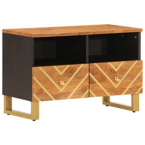 vidaXL TV skrinka hnedo-čierna 70x33,5x46 cm mas&iacute;vne mango