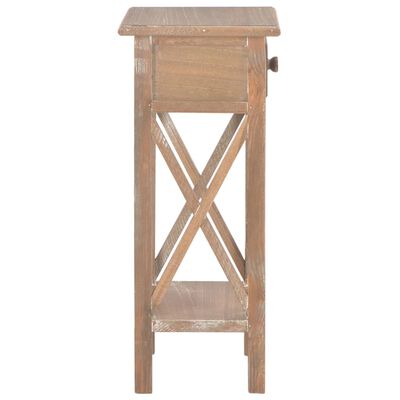 vidaXL Príručný stolík, hnedý 27x27x65,5 cm, drevo