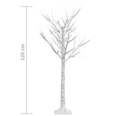 vidaXL Vianočný stromček/vŕba 120 LED 1,2 m, teplá biela, dovnútra/von