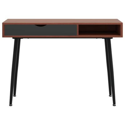 vidaXL Počítačový stôl so zásuvkou hnedý 110x50x75 cm kompozitné drevo