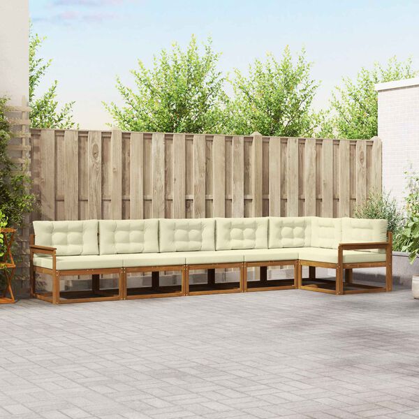 vidaXL Z&aacute;hradn&aacute; s&uacute;prava gaučov s vank&uacute;&scaron;om 6 pcs Pr&iacute;rodn&aacute; a kr&eacute;mov&aacute;