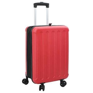 vidaXL Kufor so z&aacute;mkom Červen&aacute; 34 x 23 x 55.5 cm ABS plast