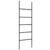 vidaXL Rebr&iacute;k na uter&aacute;ky s 5 &uacute;rovňami, čierny 58x175 cm, železn&yacute;