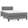 vidaXL Boxspring posteľ s matracom, tmavosiv&aacute; 120x190 cm, l&aacute;tka