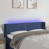 vidaXL Čelo postele s LED modr&eacute; 147x16x78/88 cm l&aacute;tka