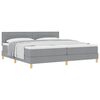 vidaXL Posteľ boxspring s matracom Svetlosiv&aacute; 200 x 200 cm l&aacute;tka