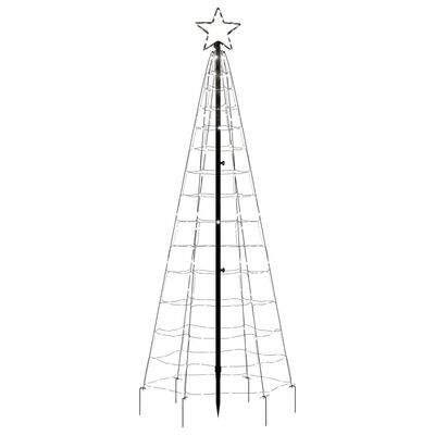vidaXL Sveto na vianočný stromček s hrotmi 220 LED studené biele 180cm