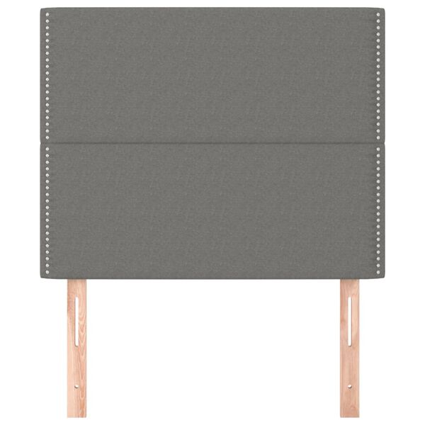 vidaXL Čelo postele tmavosiv&eacute; 80x5x118/128 cm l&aacute;tkov&eacute;