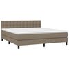 vidaXL Posteľn&yacute; r&aacute;m boxspring s matracom sivohned 160x200 cm l&aacute;tka