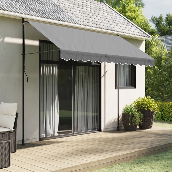 vidaXL N&aacute;hradn&aacute; l&aacute;tka na vol&aacute;n mark&iacute;zy antracitov&aacute; pruhovan&aacute; 3 m