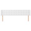 vidaXL Čelo postele so z&aacute;hybmi biely 163x16x78/88 cm umel&aacute; koža