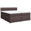 vidaXL Boxspring posteľ s matracom tmavohned&aacute; 200x200 cm l&aacute;tka