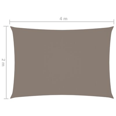 vidaXL Tieniaca plachta, oxford, obdĺžniková 2x4 m, sivohnedá